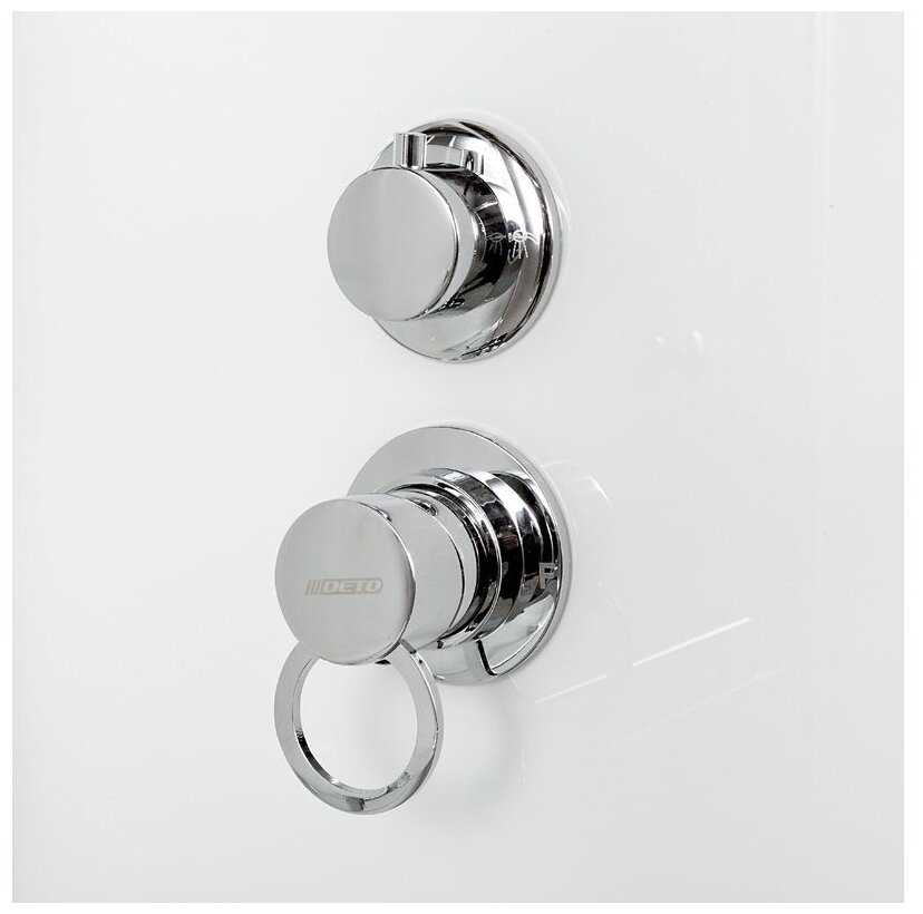 Душевая кабина Deto D01S с подсветкой низкий поддон 100см*100см фотография 8