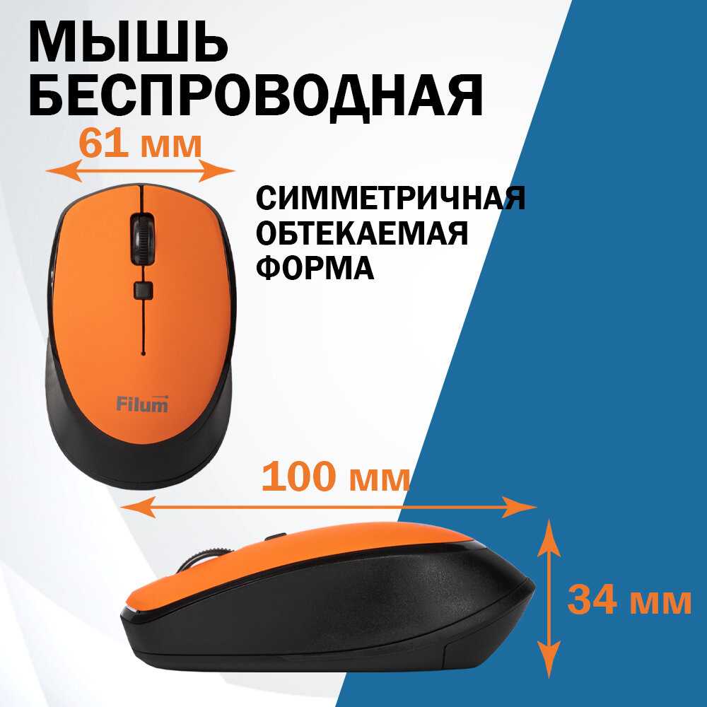 Мышь Wireless Filum FL-MW10 (FL-MW10-GY) фотография 21
