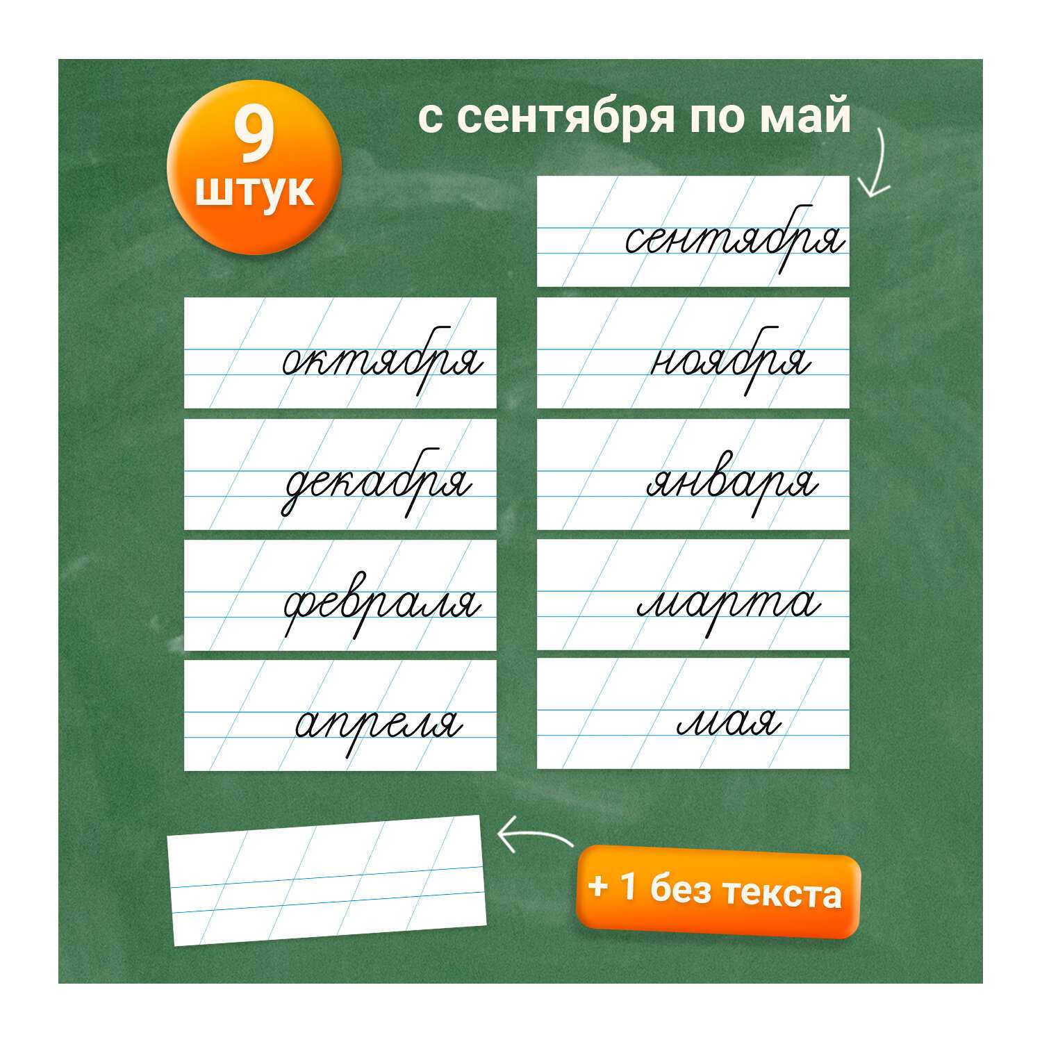 Магнитные таблички Месяцы учебного года фотография 7