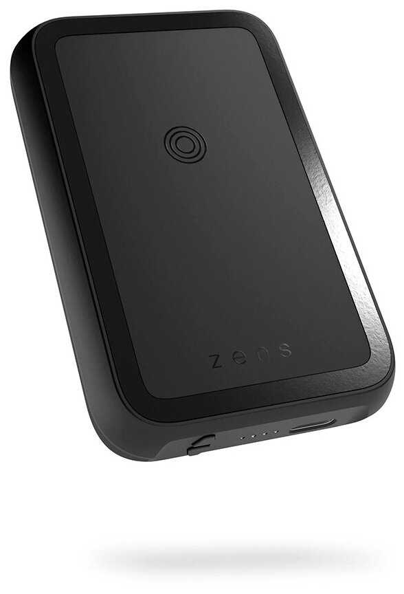 Внешний аккумулятор ZENS Magnetic Dual Wireless Powerbank 4000mAh со встроенной подставкой чёрный (ZEPP03M)