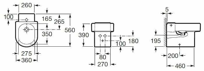 Биде напольное Roca Happening 357564000 (с крышкой) с горизонтальным выпуском фотография 1