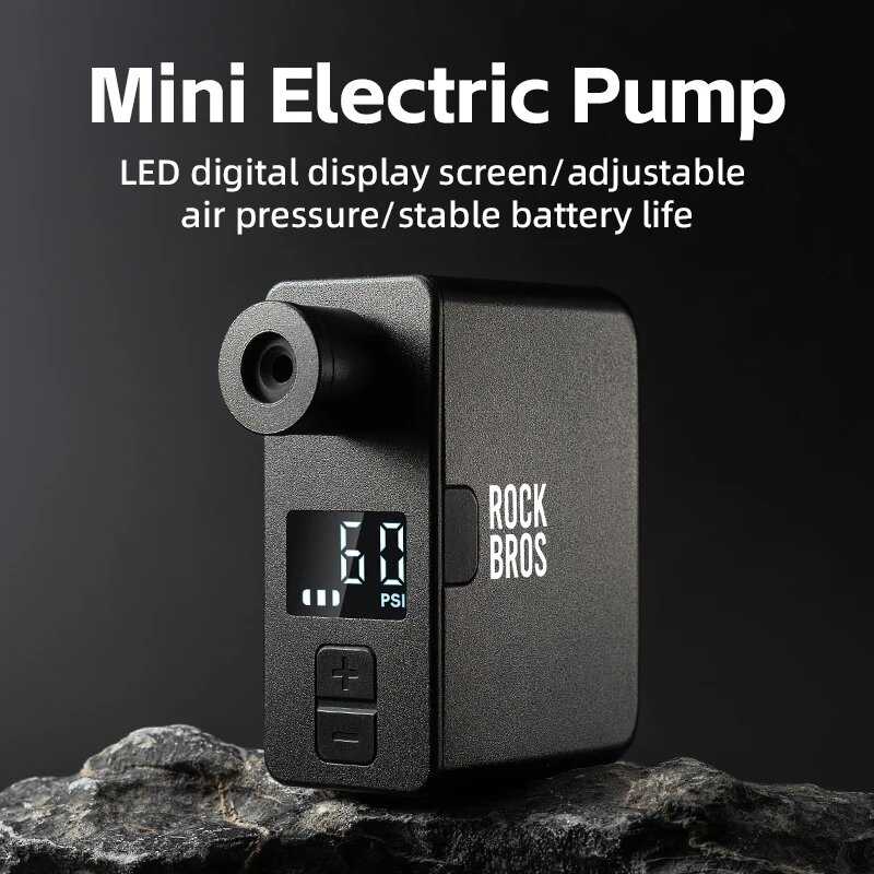 Насос велосипедный ROCKBROS компактный портативный фотография 1