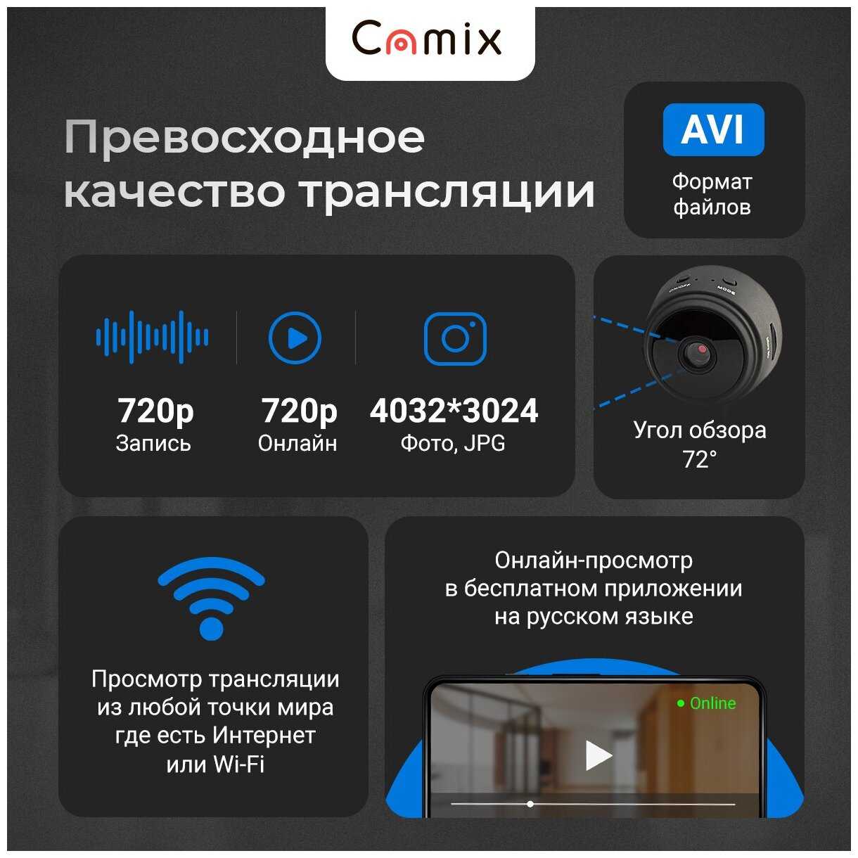 Камера видеонаблюдения Camix WiFi Camix V380 фотография 1