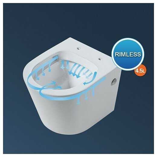 Унитаз CeramaLux B2330-2MDH подвесной темно-серый матовый с сиденьем Микролифт фотография 1