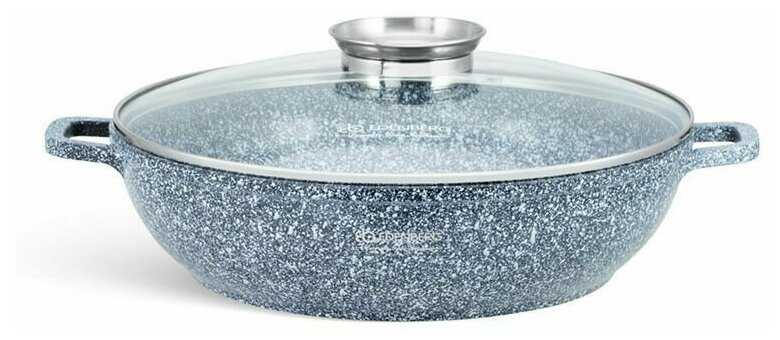 Казан Казан из литого алюминия с мраморным покрытием и крышкой (3.3л) фотография 1