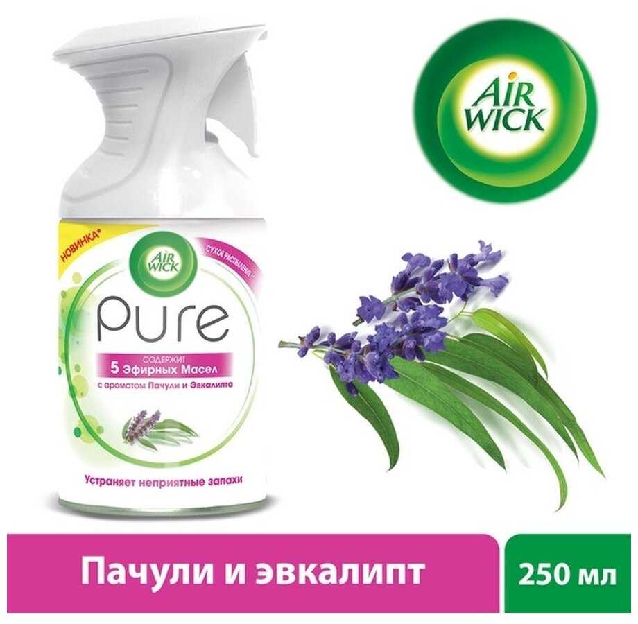 Air Wick аэрозоль Pure 5 эфирных масел, пачули и эвкалипт, 250 мл фотография 3