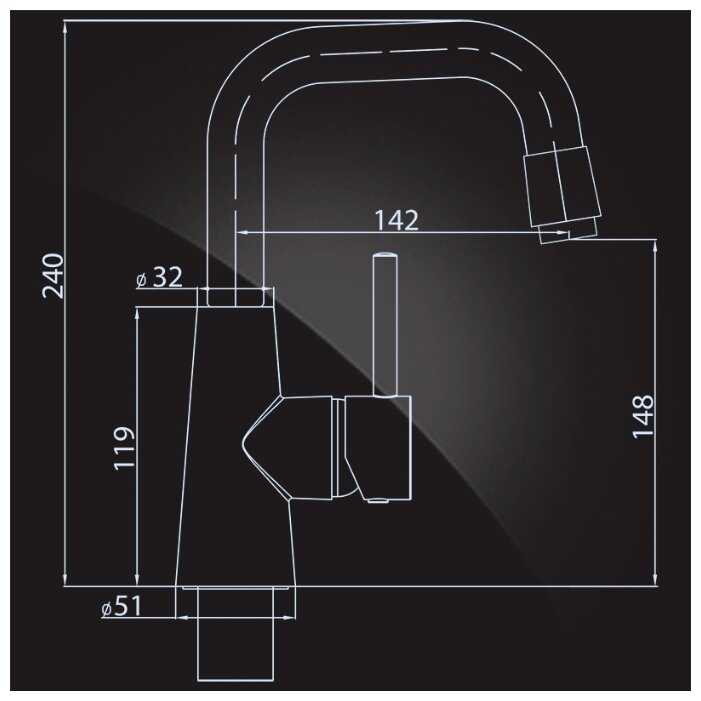 Смеситель для раковины (умывальника) Elghansa Rund 16A1230 (гранит), рычажный фотография 2