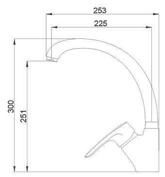 Смеситель для кухни (мойки) Raiber Zenos R1102, рычажный фотография 1