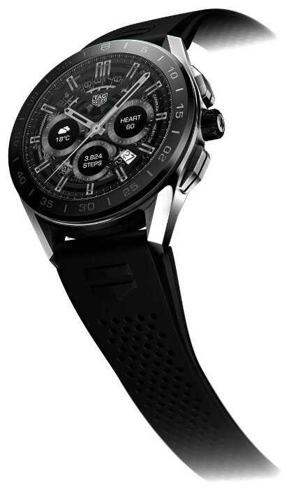 Умные часы TAG Heuer Connected 45 (каучук, сталь, керамика) фотография 3