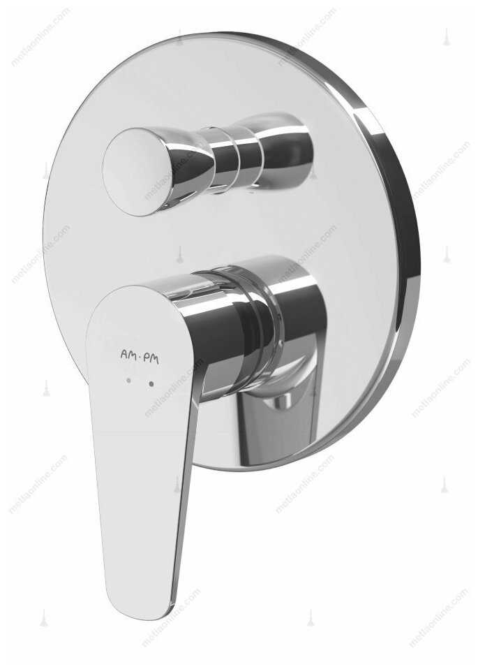 Смеситель для ванны AM.PM Inspire F5085000 + скрытая часть, рычажный фотография 11