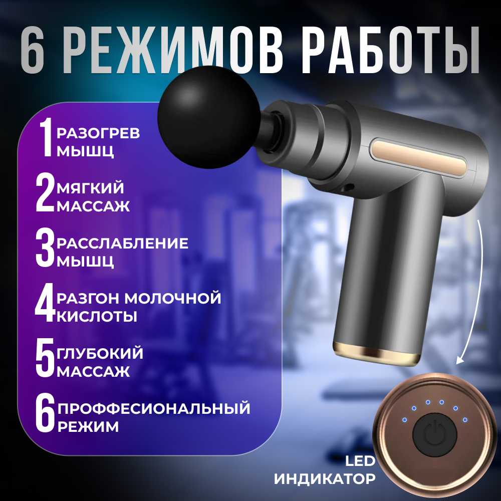 Массажер Вибромассажер Массажный пистолет фотография 12