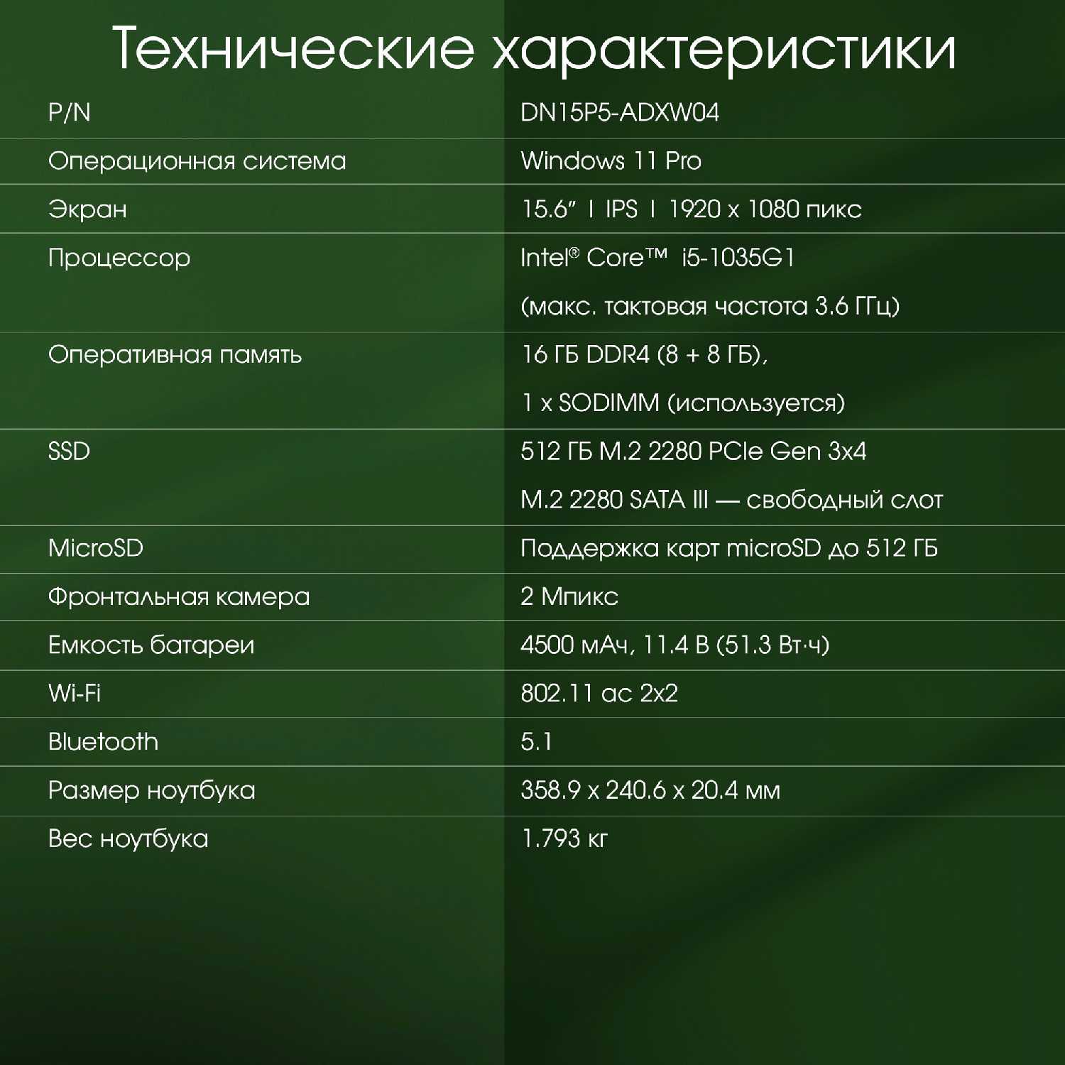 Ноутбук DIGMA PRO Breve S DN15P5-ADXW04, 15.6