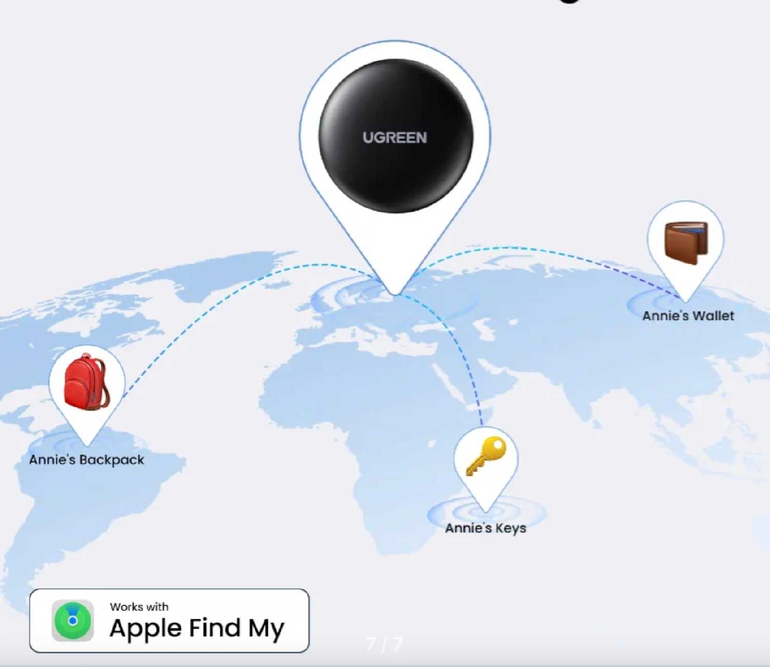 Смарт-трекер UGREEN 60387 с поддержкой Bluetooth и GPS фотография 2
