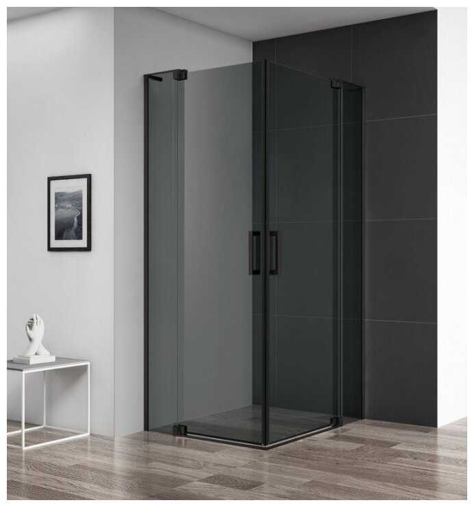 Душевой уголок Cezares Slider 90х90 A-2-80/90-GRIGIO-NERO