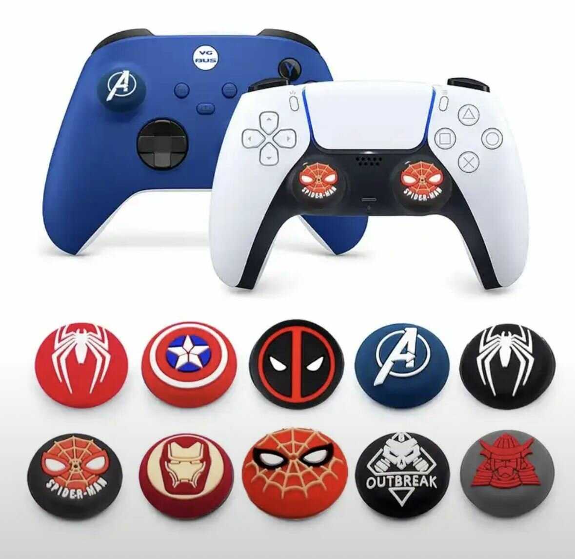 Защитные силиконовые накладки для джойстика PS5 DualSense, PS4 DualShock, Xbox 360 Xbox One Series фотография 16