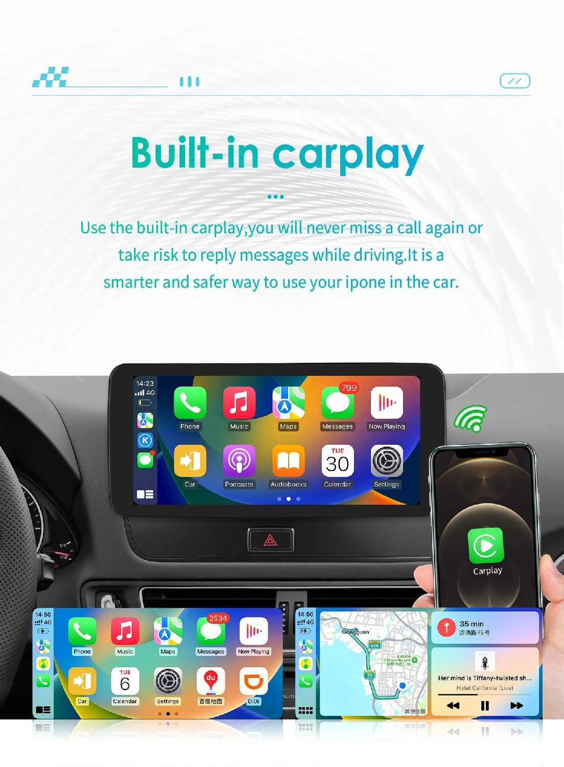 Автомобильный радиоприемник Android Android GPS (7862) фотография 3