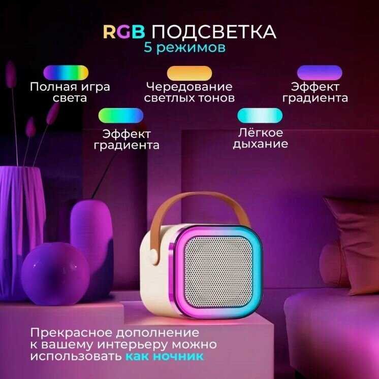 Караоке колонка с микрофоном AM-366 фотография 3