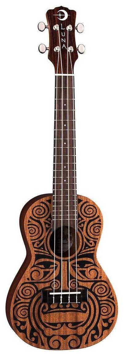 Luna UKE Tribal Concert укулеле, концертное, узор 