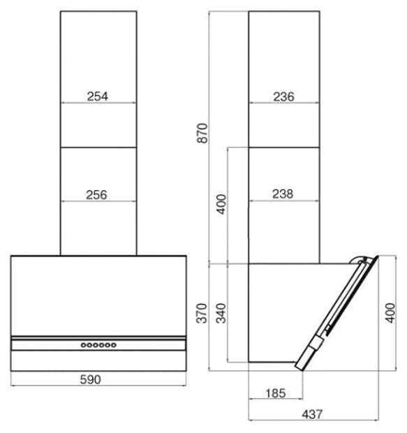 Наклонная вытяжка Faber Beryl BK A60 фотография 3