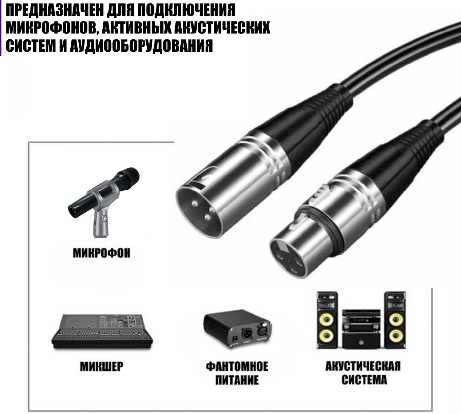 Динамический микрофон RVM с кабелем 3 м, разъем XLR (M) - XLR (F) фотография 7