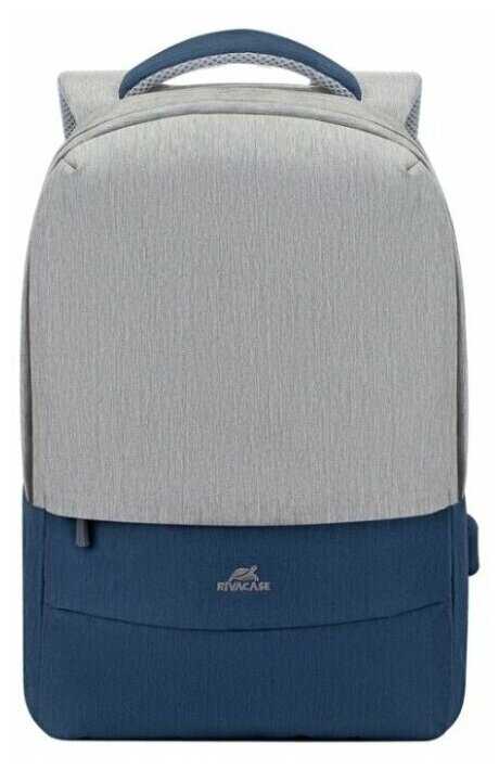 RIVACASE 7562grey/darkblue. Рюкзак для ноутбука с защитой от краж 15,6 ' фотография 7