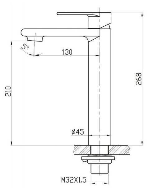 Смеситель для раковины (умывальника) BelBagno Nova NOV-LMC-IN, рычажный фотография 1