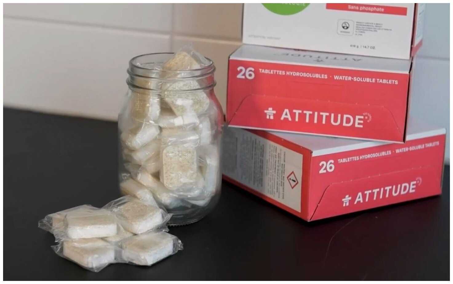 ATTITUDE Эко таблетки для посудомоечных машин, гипоаллергенные, растворимая оболочка, 26 шт фотография 8