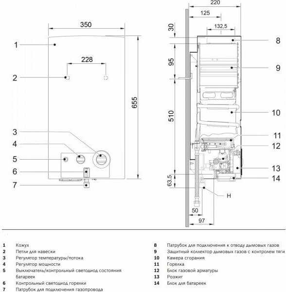 Проточный газовый водонагреватель BOSCH WR 13-2B23 фотография 21