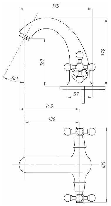 Смеситель для раковины ПСМ-712-К/89 фотография 2