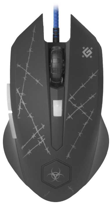 Игровая мышка для компьютера Defender Forced+кворик оптика 6 кнопок 3200 dpi фотография 3