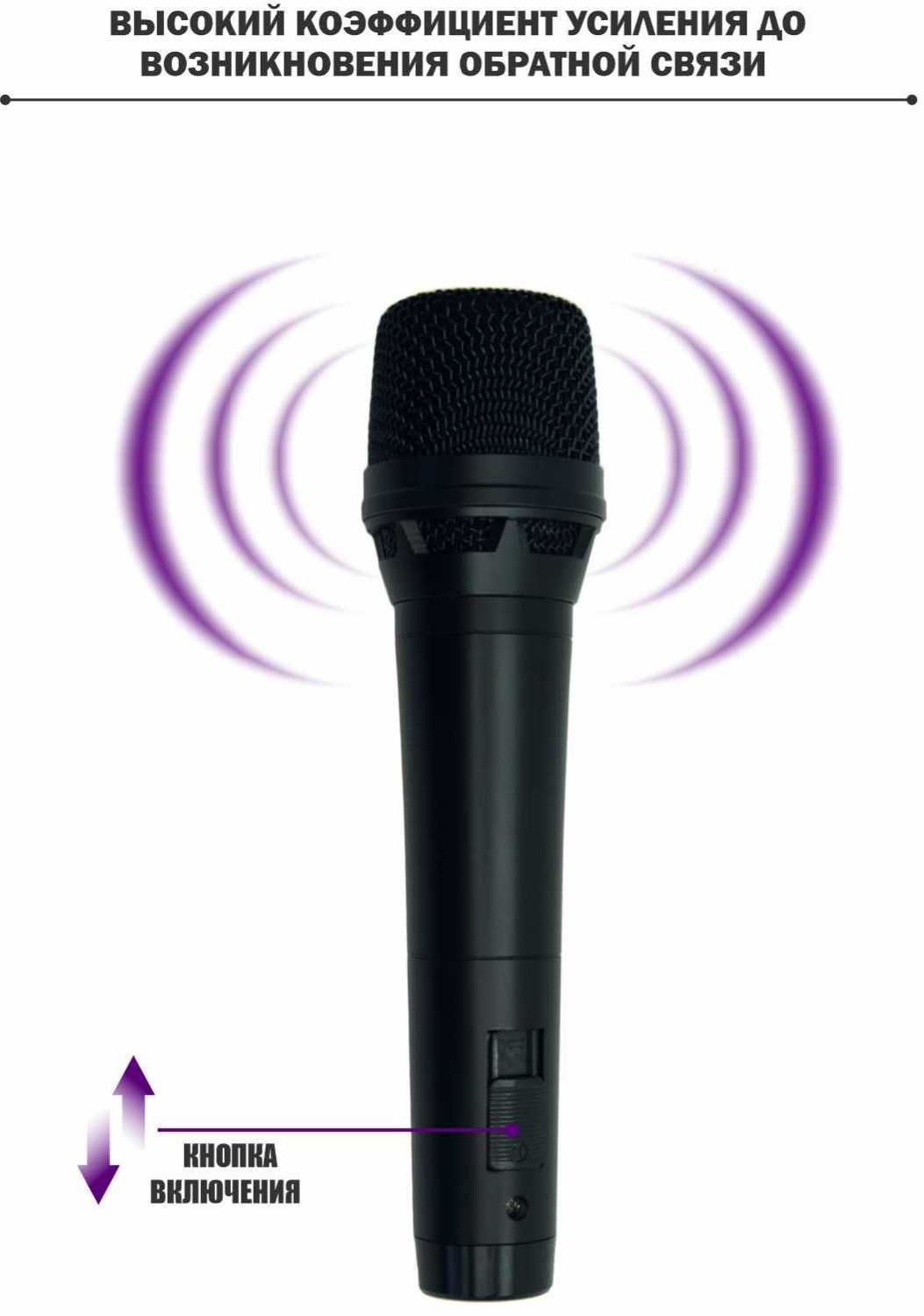 Динамический микрофон RVM с кабелем 3 м, разъем XLR (M) - XLR (F) фотография 1