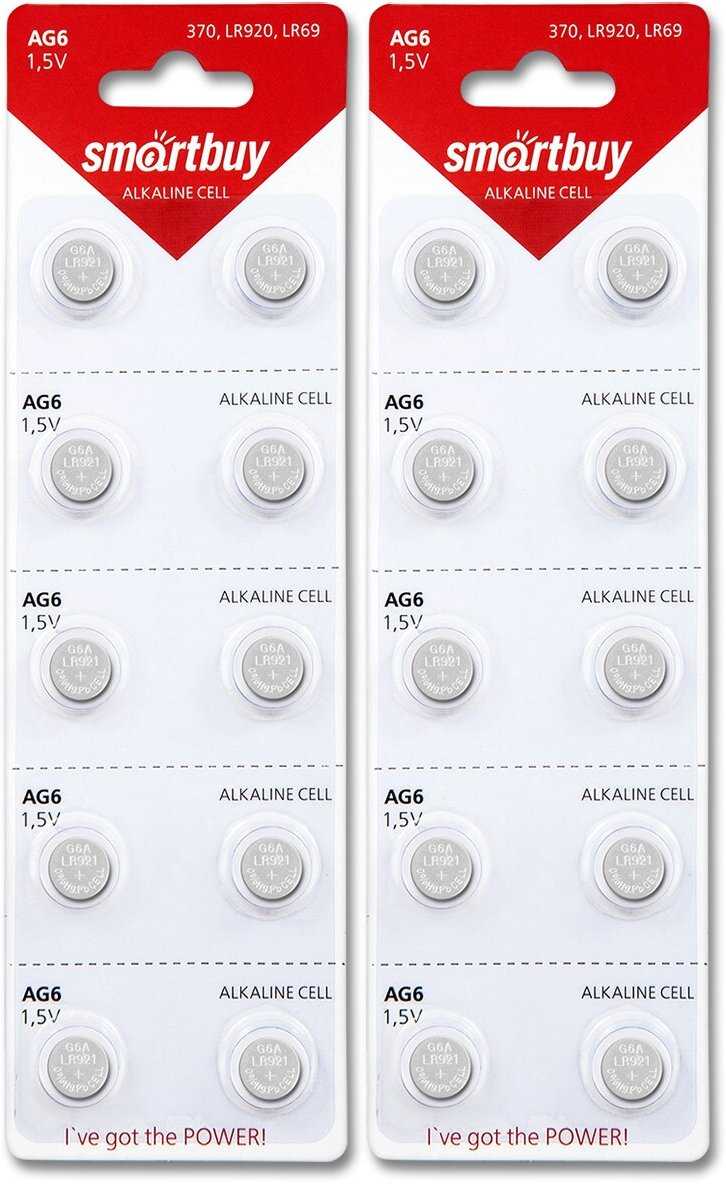 Батарейка SmartBuy LR69 (AG6, 370, 371, 920, 921) фотография 4