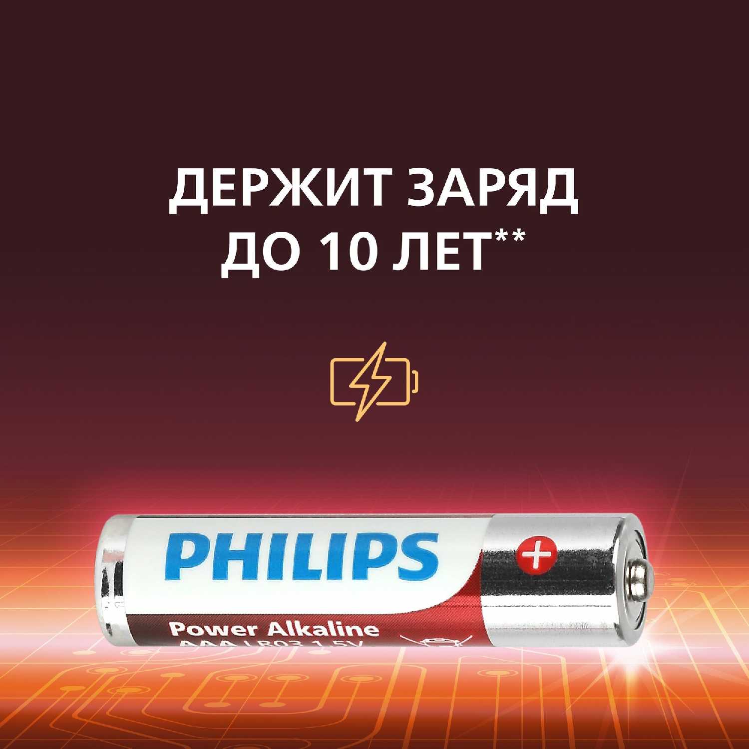 Батарейка Philips LR03-4BL (AAA) фотография 4