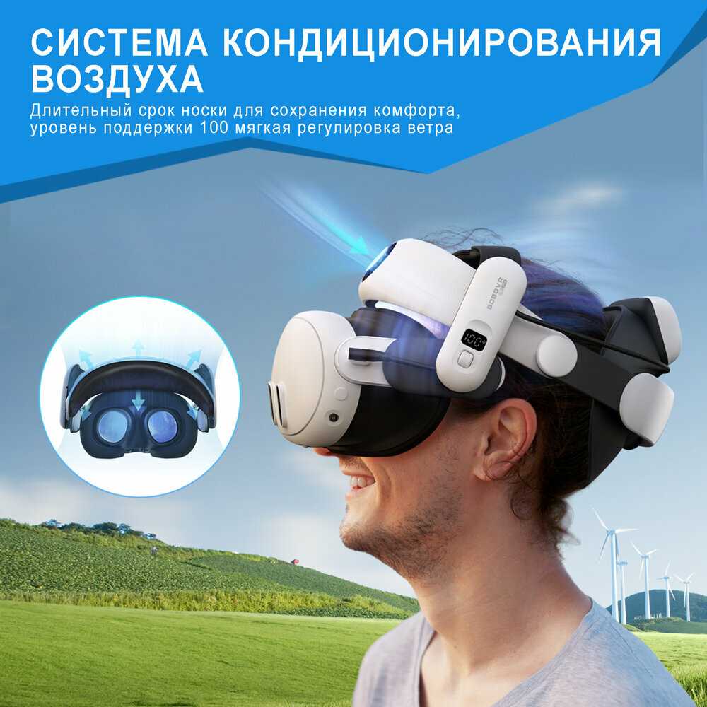 Батарейки Bobovr Передний вентиляционный аккумулятор Halo Head Strap (S3 Pro) фотография 5