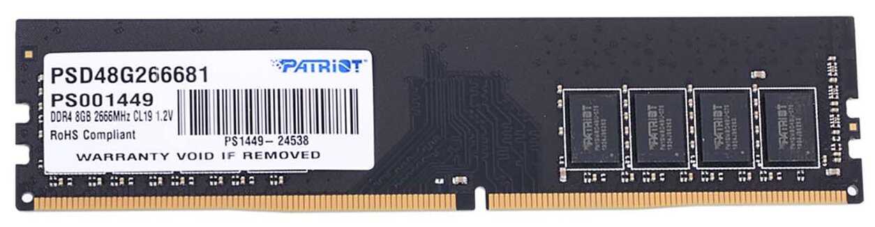 Оперативная память Patriot Memory SL 8 ГБ DDR4 DIMM CL19 (PSD48G266681)