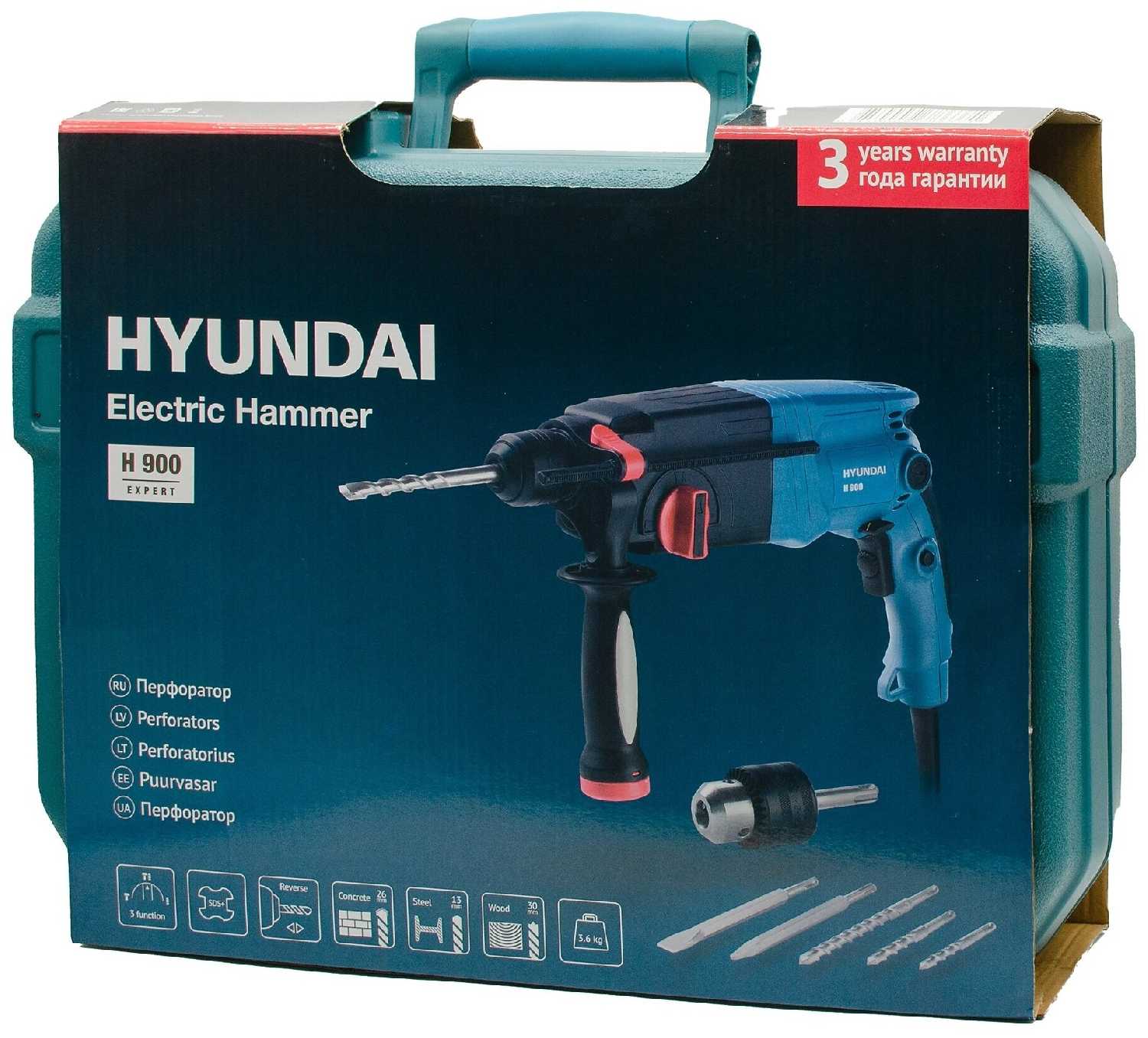 Перфоратор HYUNDAI H 900 (800 Вт) фотография 16