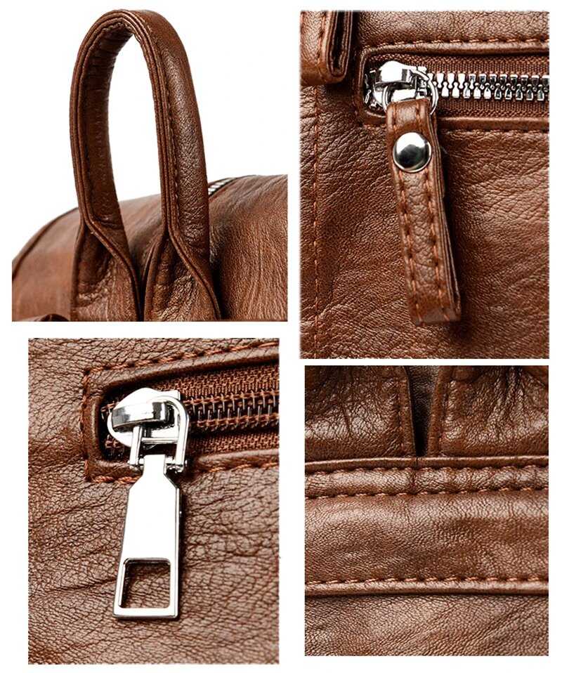 Роскошный женский кожаный рюкзак LANYIBAIGE фотография 22