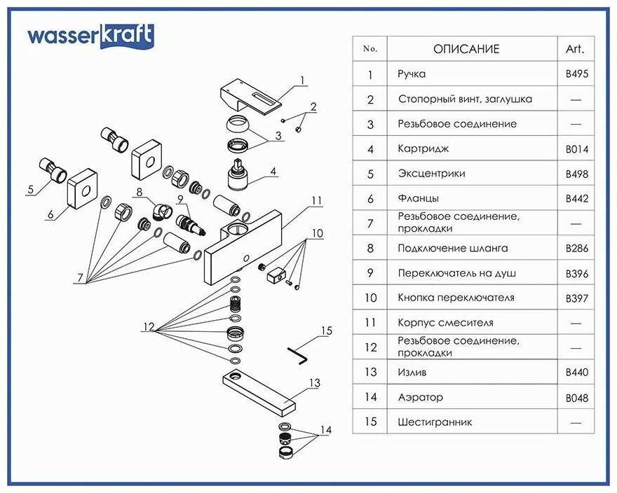 Смеситель Wasserkraft Alme 1501 фотография 7
