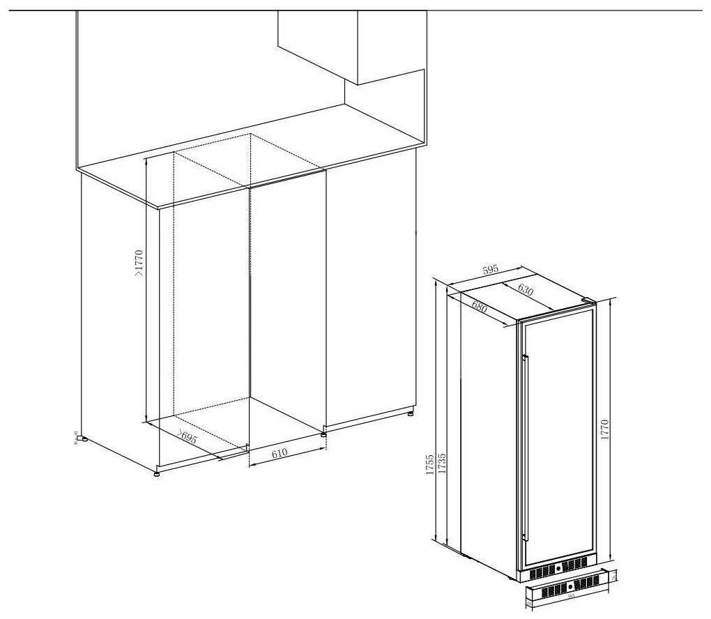 Винный шкаф TEMPTECH WP180DCB фотография 10