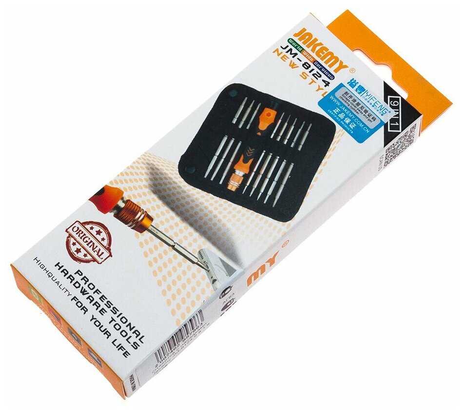 Отвертка с насадками Jakemy JM-8124 9 в 1 в чехле