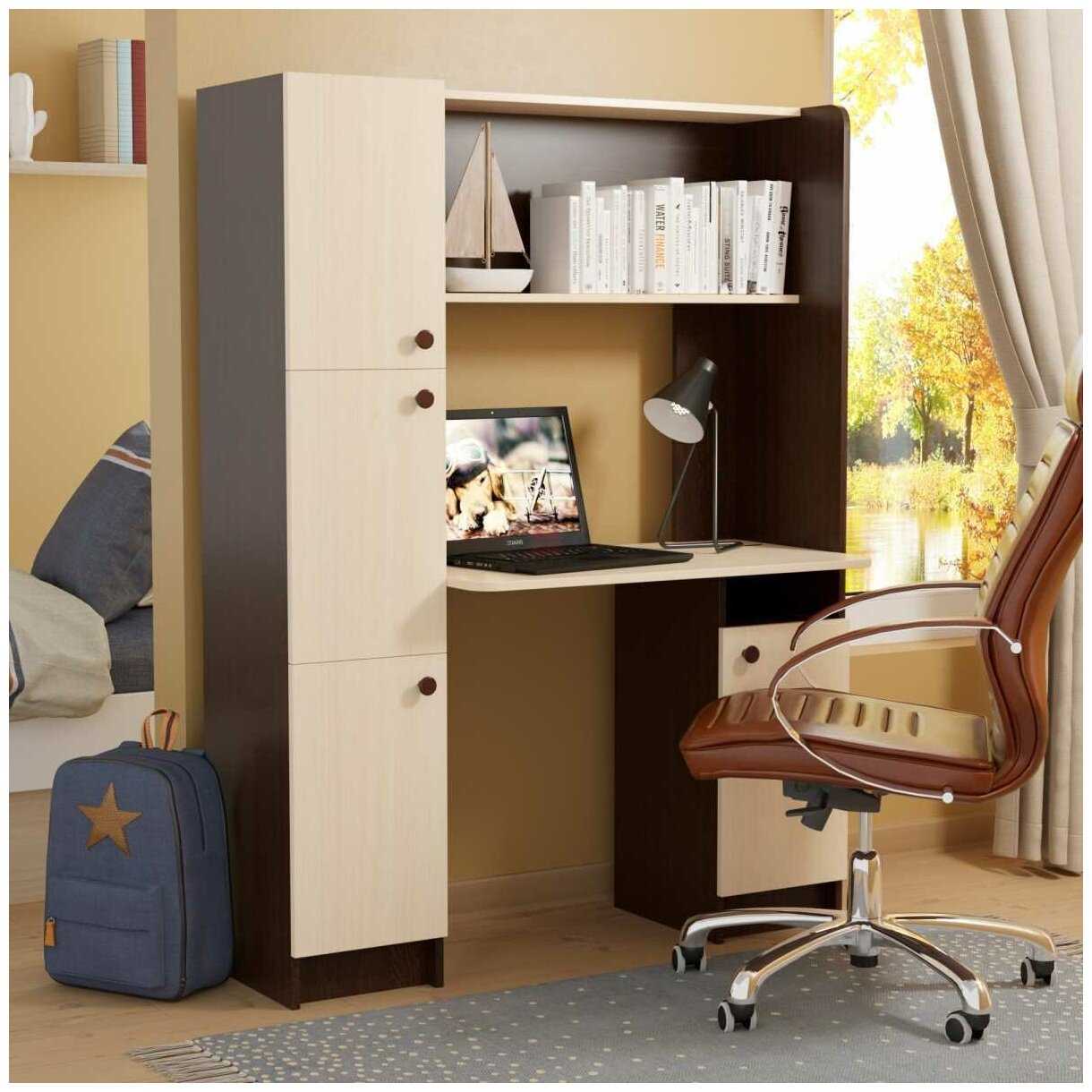 Компьютерный стол, Письменный стол Фант-Мебель Омега-2, 120х50х161 см фотография 1