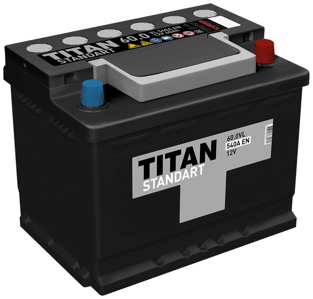 Автомобильный аккумулятор TITAN STANDART 6CT-60.0 VL 242х175х190 фотография 2