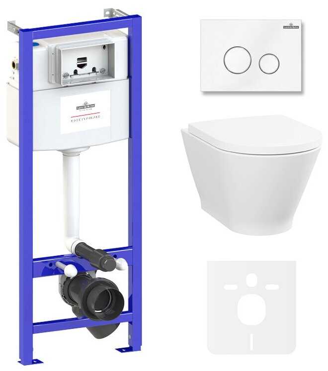 Унитаз с инсталляцией подвесной Lavinia Boho Elegant Rimless (87561069)