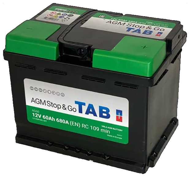 Автомобильный аккумулятор TAB AGM Stop&Go AG60 (213060) 242х175х190 фотография 4