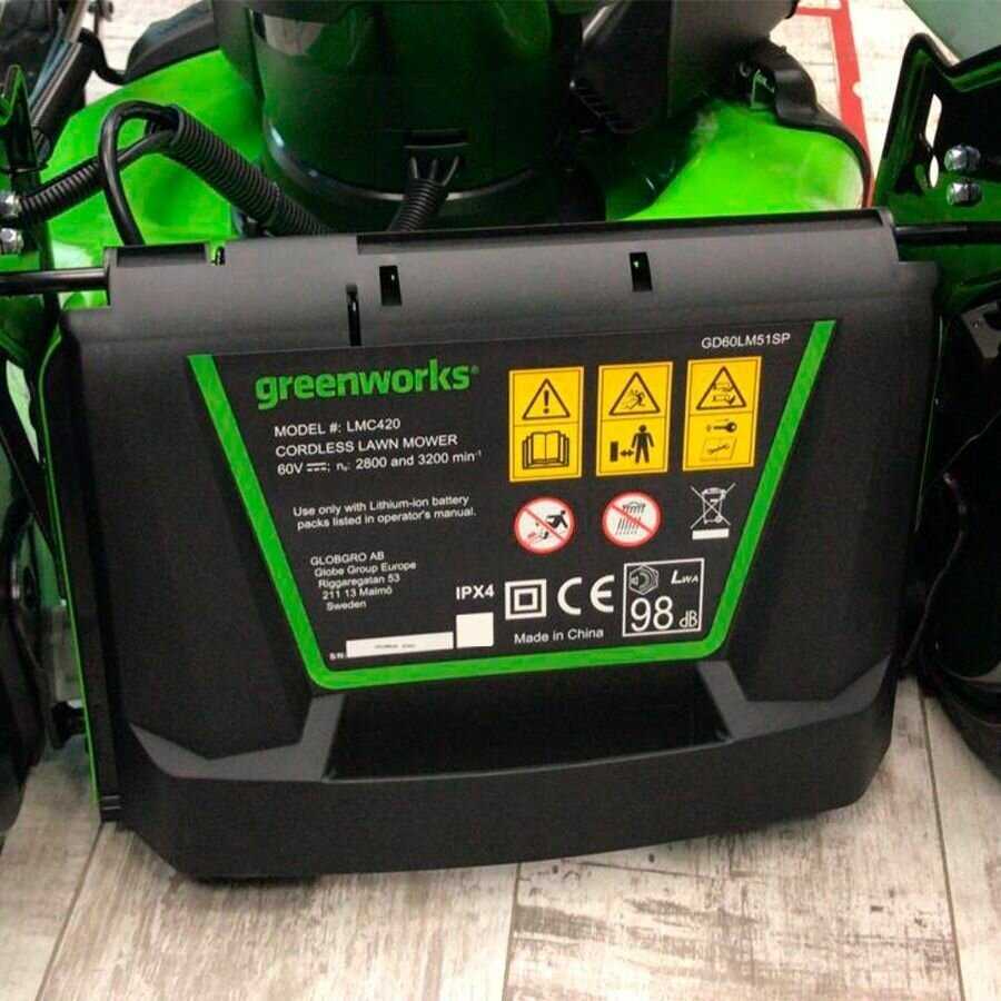 Аккумуляторная газонокосилка Greenworks GD60LM46SP (2502907) фотография 15