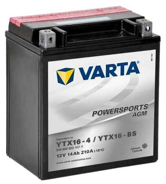 Автомобильный аккумулятор VARTA Powersports AGM (514 902 022) фотография 1