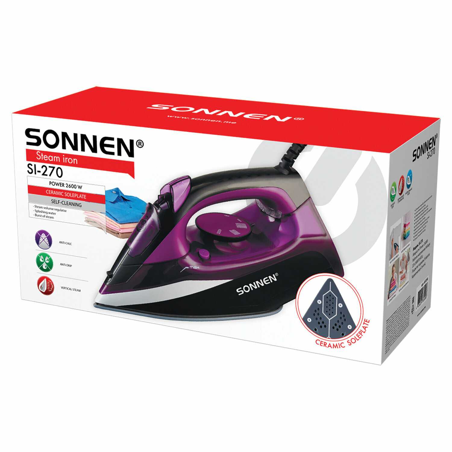 Утюг SONNEN SI-270 (455280) фотография 12