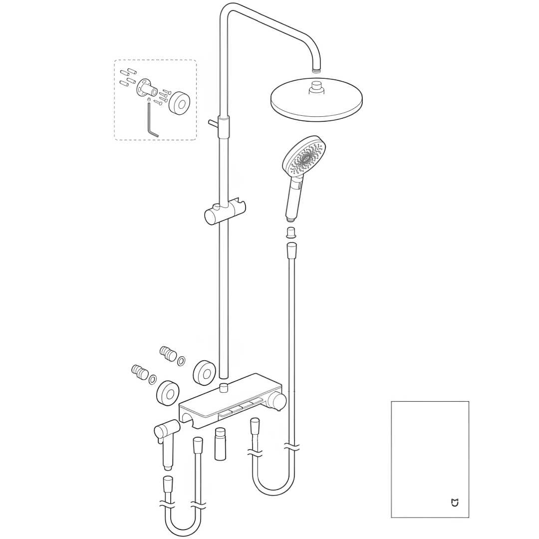 Душевая стойка Xiaomi Temperature Control Shower Head S1 (MJKWLYHS01DB) фотография 14