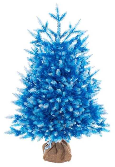Ель искусственная Царь елка Сапфир, синяя с белыми кончиками