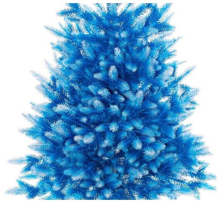 Ель искусственная Царь елка Сапфир, синяя с белыми кончиками фотография 1